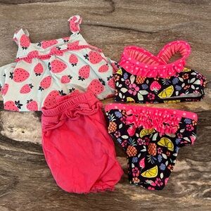 Infant Bundle Set-2 pc set and Swim Bikini 4 piece set. Size 18 MO